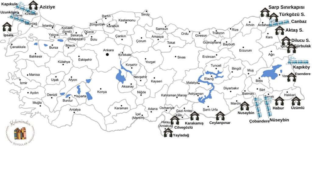 KPSS Coğrafya Sınır Kapıları Harita ile&nbsp;Notlar